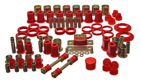 Energy Suspension Hyper-Flex Master Bushing Set for 1969-1973 Pontiac LeMans - Red Polyurethane Performance Upgrade