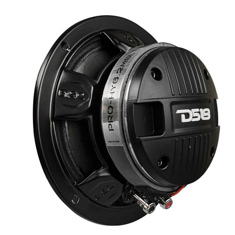 DS18 PRO-HY6.2MSL 6.5-Inch 150W RMS 2 Ohm Mid-Range Loudspeaker for Car Audio with Shallow Grill