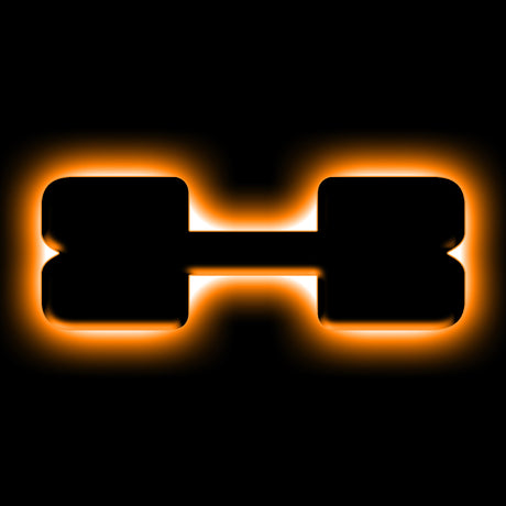 ORACLE Lighting Universal Illuminated LED Letter Badges - Matte Blk Surface Finish - X