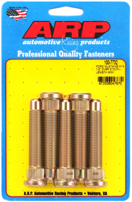 ARP 2015+ Ford Mustang GT M14 1/2in Over Stock Length Wheel Stud Kit for Ford Mustang