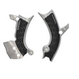 Acerbis 23+ Yamaha YZ450F Frame Guards - X-Grip Silver/Black for Yamaha YZ450F (2013-2023) and Similar Models
