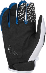 Fly Racing Kinetic Center Gloves White/Navy - Lightweight Race Gloves for Moto and Off-Road Vehicles