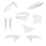Acerbis 23-24 KTM 125-450 SX/SX-F/XC/XC-F Plastic Kit in White - Durable OEM Style Body Panels for Off-Road Motorcycles
