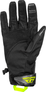 Fly Racing Title Long Gloves Red/Black/Hi Vis XS - Weatherproof Motorcycle Gloves with 3M Thinsulate for Cruiser, Touring, and Adventure Bikes