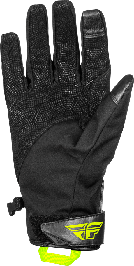 Fly Racing Title Long Gloves Red/Black/Hi Vis XS - Weatherproof Motorcycle Gloves with 3M Thinsulate for Cruiser, Touring, and Adventure Bikes