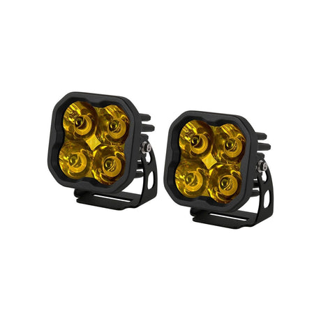 Stage Series 3" Yellow Pro LED Pods (Pair) | Diode Dynamics