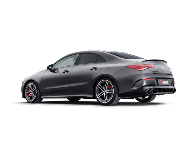 Akrapovic Evo Line Cat Back Exhaust System for Mercedes-AMG CLA 45 / CLA 45 S (2024+), Titanium with Carbon Fiber Tips