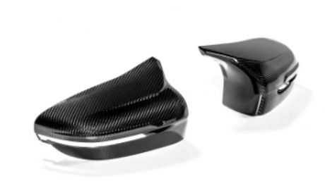 Akrapovic Carbon Fiber Mirror Cap Set for BMW M5 F90 & M8 F91/F92 – High Gloss Finish