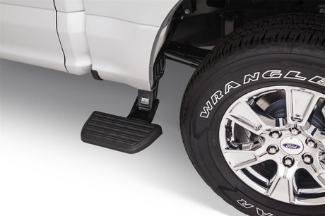 AMP Research BedStep for 2015-2018 Ford F-150 - Retractable Rear Bumper Access Step in Black