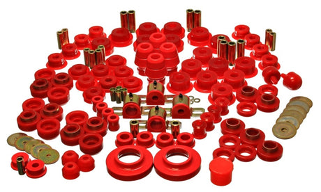 Energy Suspension 97-06 Jeep Wrangler TJ Red Hyper-Flex Master Bushing Set - Improved Handling and Suspension Stability