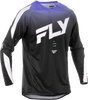 Fly Racing Evolution DST Jersey Black/White/Purple Large for Cycling and MTB - Advanced Ventilation and Ergonomic Fit