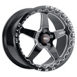 Weld S156 Ventura 15x10 Drag Wheel - Gloss Black Finish with 6x139.7 Bolt Pattern, ET38 Offset, and 106.1mm Center Bore
