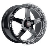 Weld S156 Ventura 15x10 Drag Wheel - Gloss Black Finish with 6x139.7 Bolt Pattern, ET38 Offset, and 106.1mm Center Bore