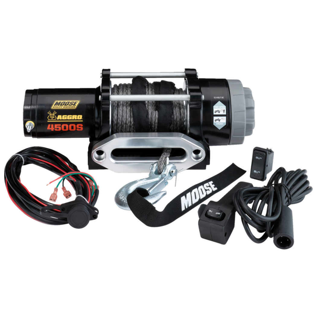 4500 LB Aggro Winch (Synthetic Rope) | Moose Utility Division