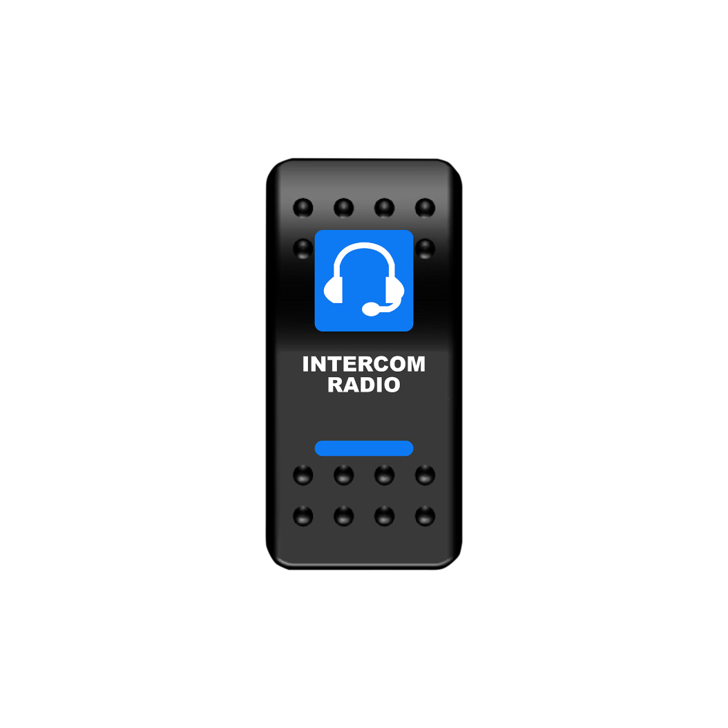 Intercom Radio Rocker Switch (Blue) | Moose Utility Division