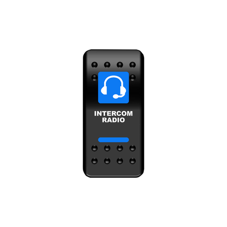 Intercom Radio Rocker Switch (Blue) | Moose Utility Division