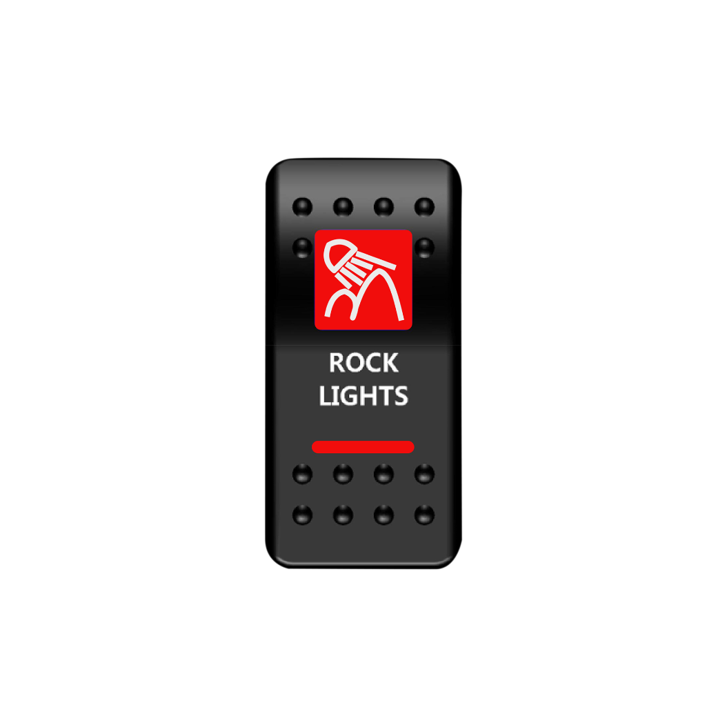 Rock Lights Rocker Switch (Red) | Moose Utility Division