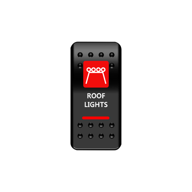 Roof Lights Rocker Switch (Red) | Moose Utility Division