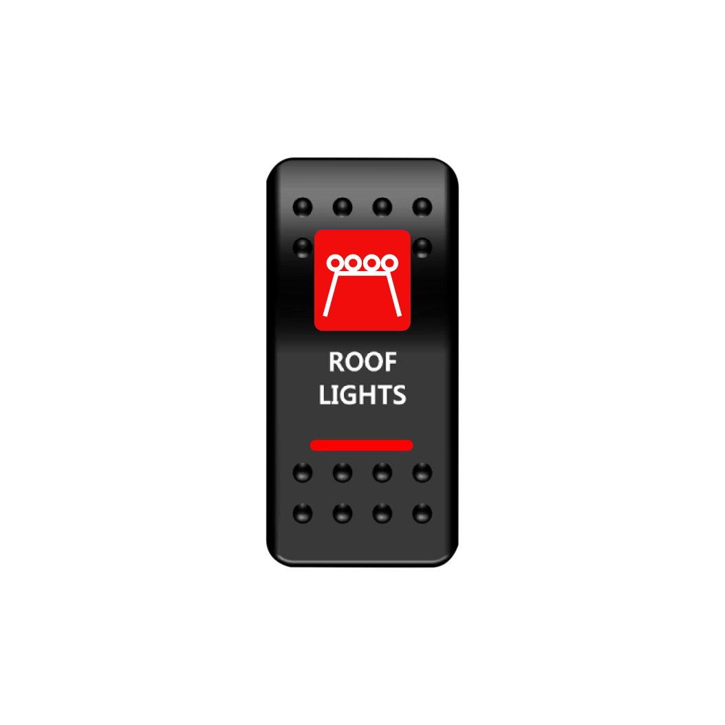 Roof Lights Rocker Switch (Red) | Moose Utility Division