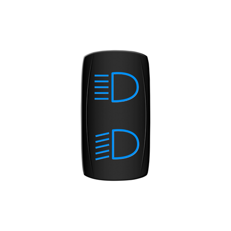 Hi/Lo Beam Rocker Switch (Blue) | Moose Utility Division