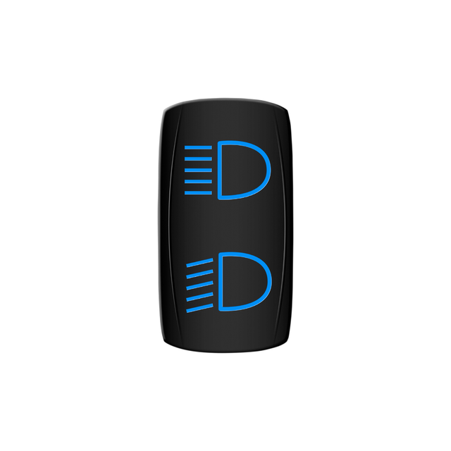 Hi/Lo Beam Rocker Switch (Blue) | Moose Utility Division