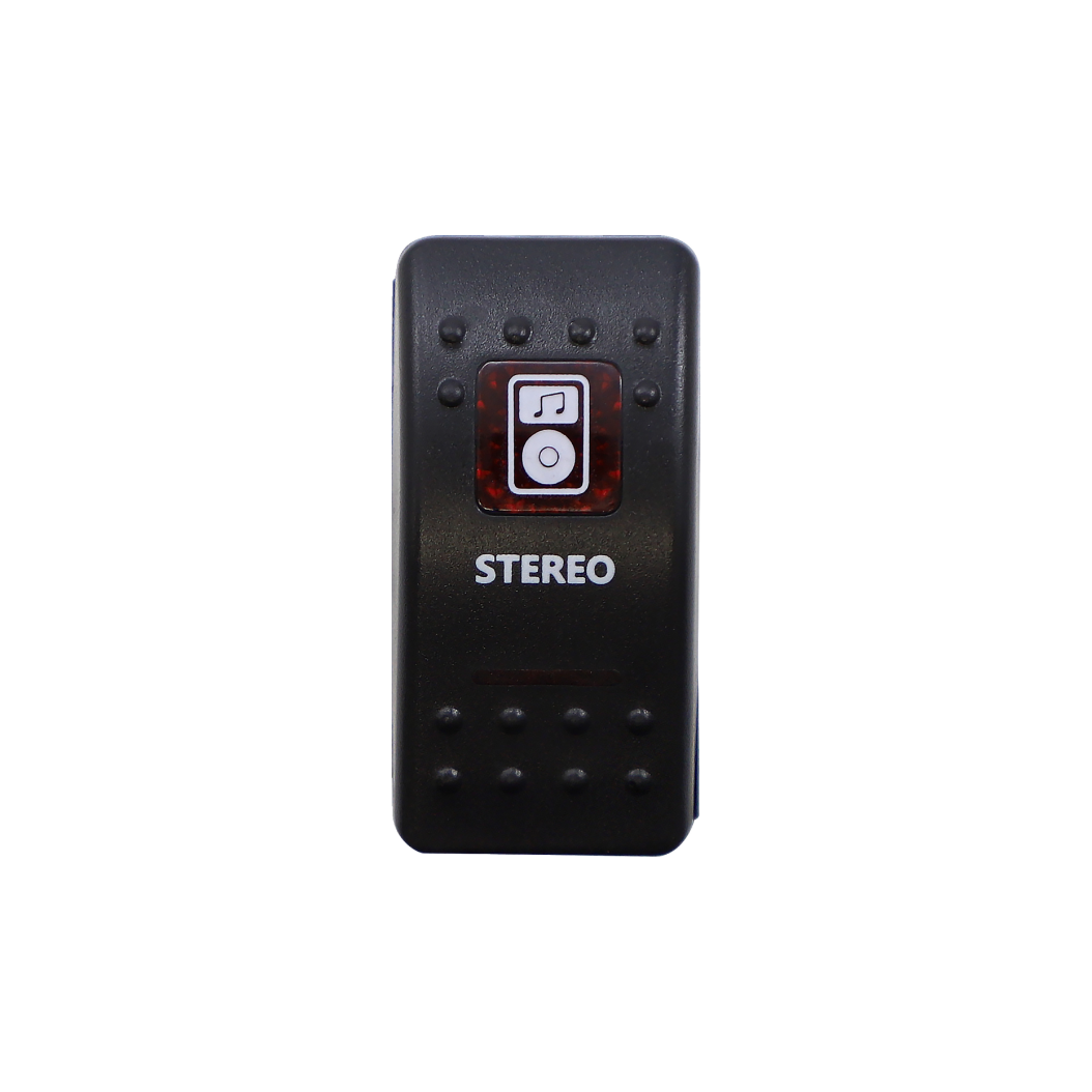 Stereo Rocker Switch (Red) | Moose Utility Division