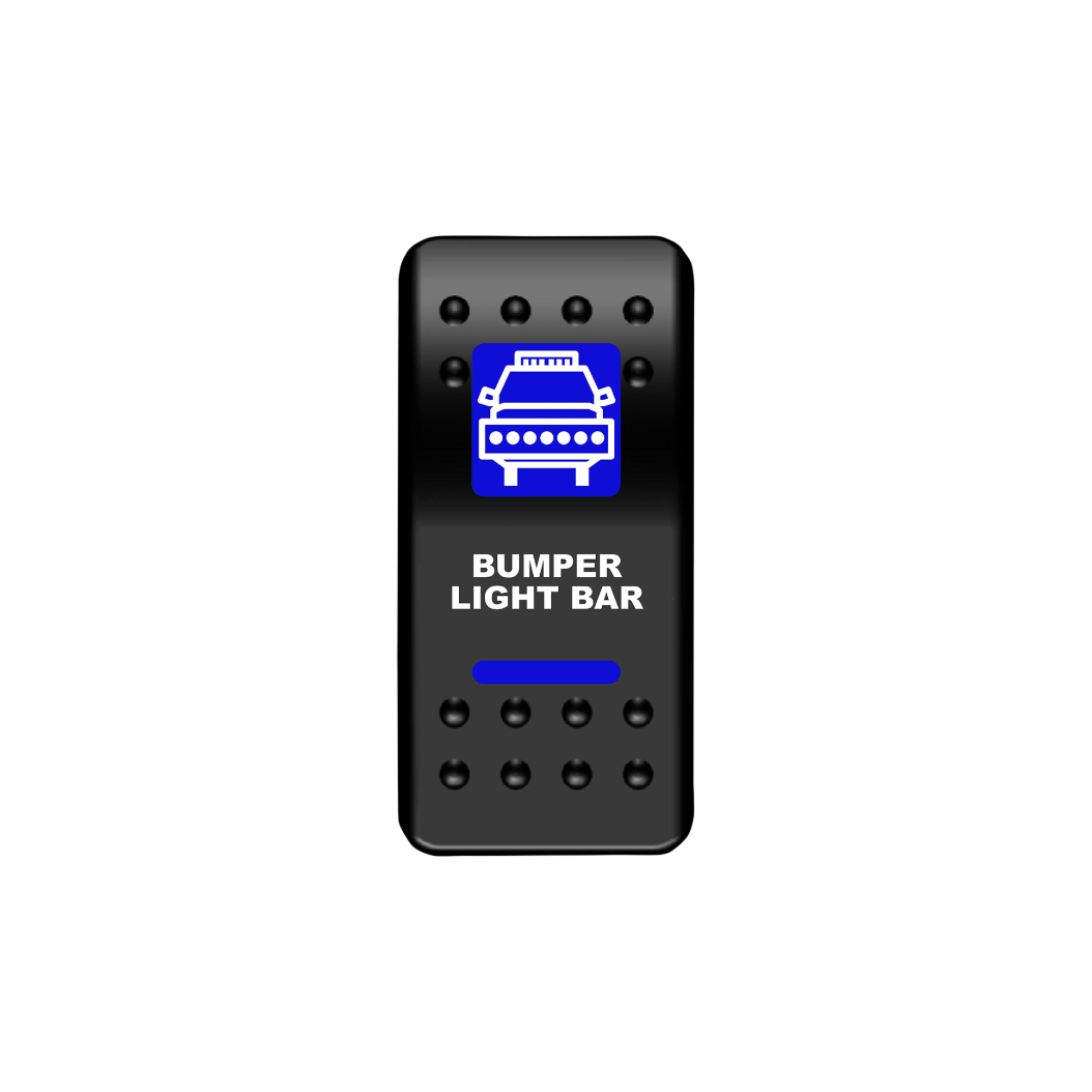 Bumper Light Bar Rocker Switch (Blue) | Moose Utility Division