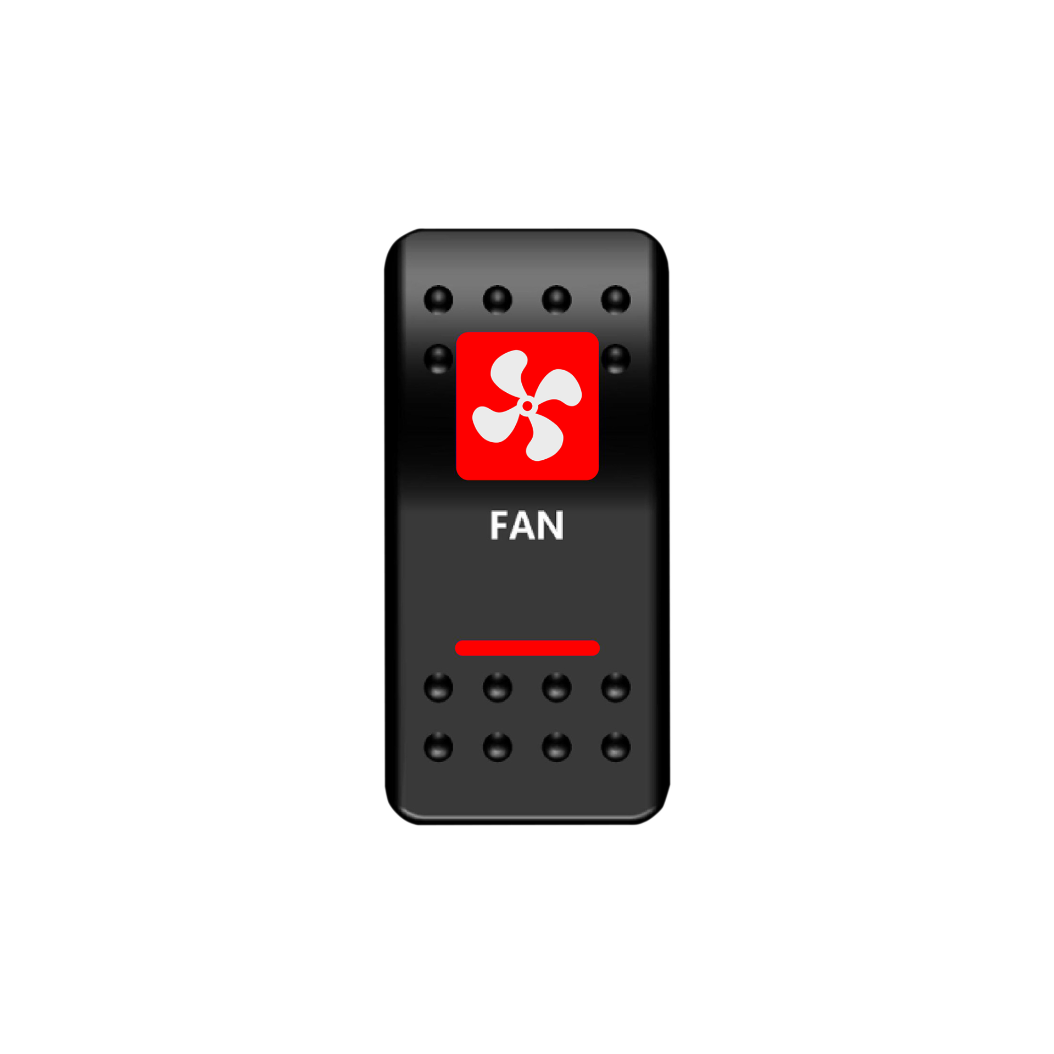 Fan Rocker Switch (Red)