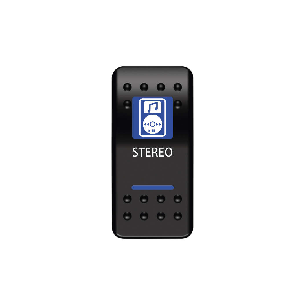 Stereo Rocker Switch (Blue) | Moose Utility Division