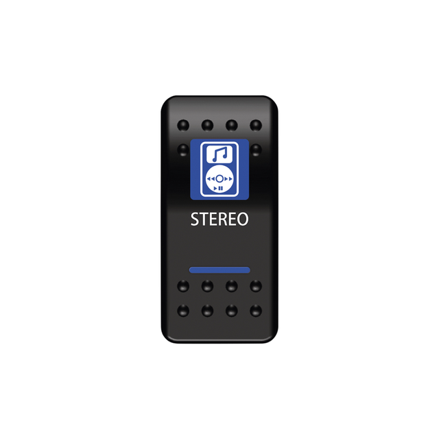 Stereo Rocker Switch (Blue) | Moose Utility Division