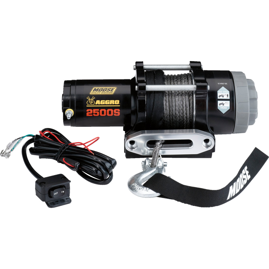 2500 LB Aggro Winch (Synthetic Rope) | Moose Utility Division