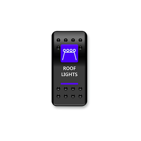 Roof Lights Rocker Switch (Blue) | Moose Utility Division