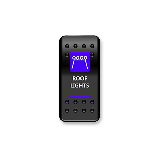 Roof Lights Rocker Switch (Blue) | Moose Utility Division