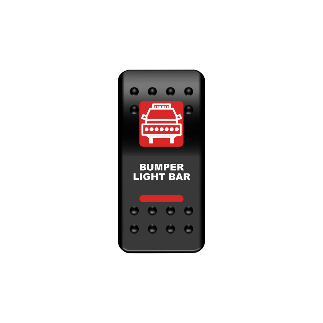 Bumper Light Bar Rocker Switch (Red) | Moose Utility Division