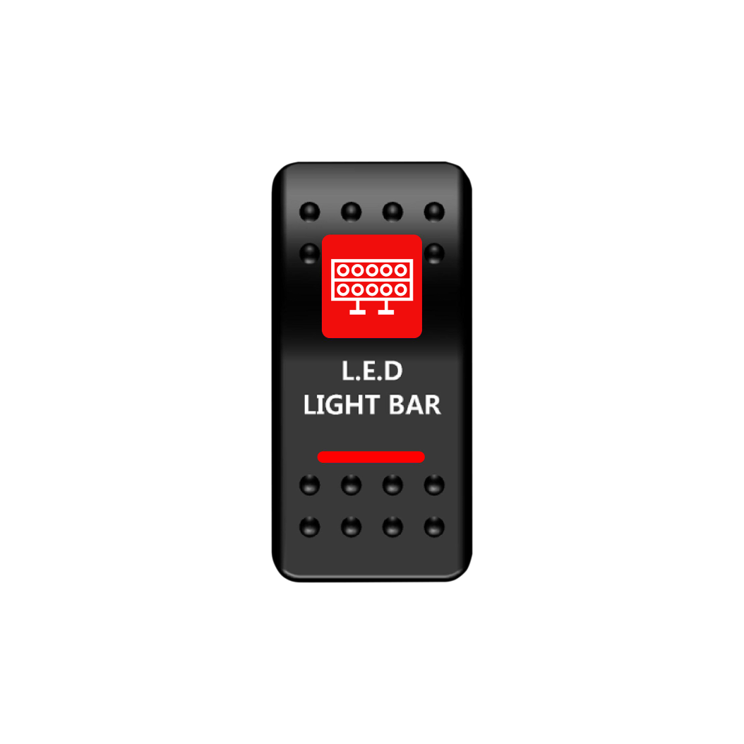 LED Light Bar Rocker Switch (Red) | Moose Utility Division