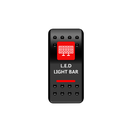 LED Light Bar Rocker Switch (Red) | Moose Utility Division