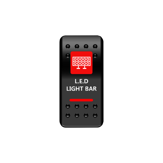 LED Light Bar Rocker Switch (Red) | Moose Utility Division