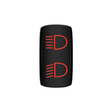 Hi/Lo Beam Rocker Switch (Red) | Moose Utility Division