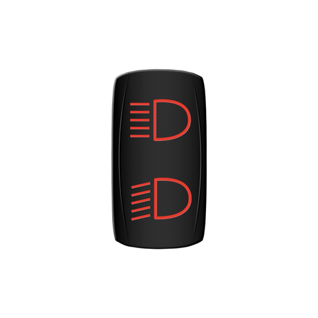 Hi/Lo Beam Rocker Switch (Red) | Moose Utility Division