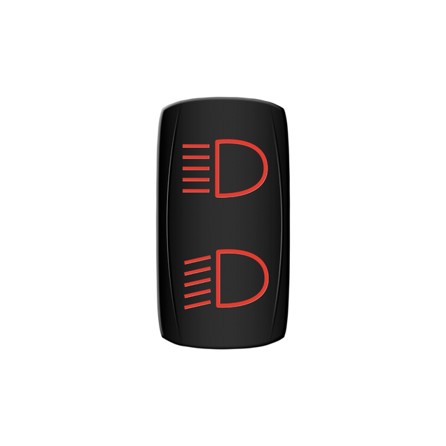 Hi/Lo Beam Rocker Switch (Red) | Moose Utility Division