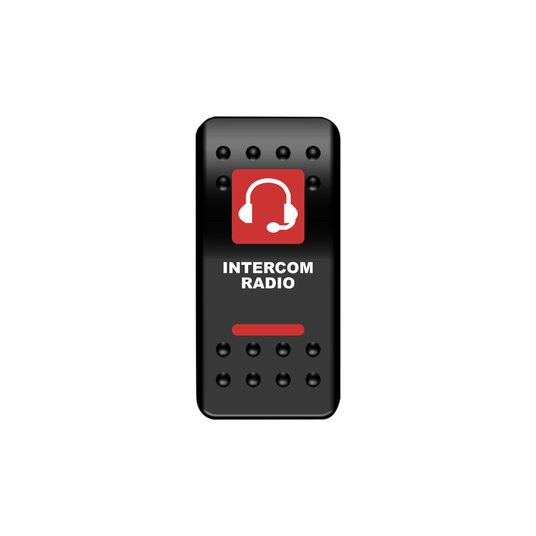 Intercom Radio Rocker Switch (Red) | Moose Utility Division