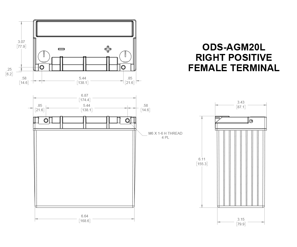 ODS-AGM20L Extreme Battery