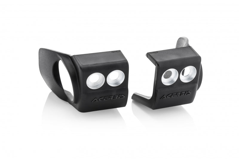 Acerbis Fork Shoe Protectors for KTM 125-450 SX/SX-F/XC-F/XC/XC-W/EXC-F, Husqvarna, GasGas, Sherco – Black, Part #2709720001