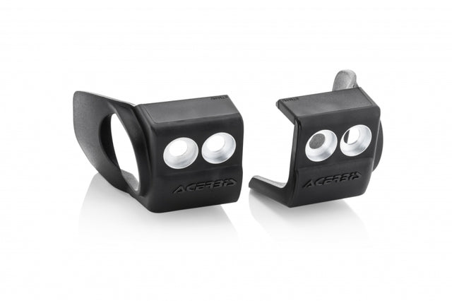 Acerbis Fork Shoe Protectors for KTM 125-450 SX/SX-F/XC-F/XC/XC-W/EXC-F, Husqvarna, GasGas, Sherco – Black, Part #2709720001