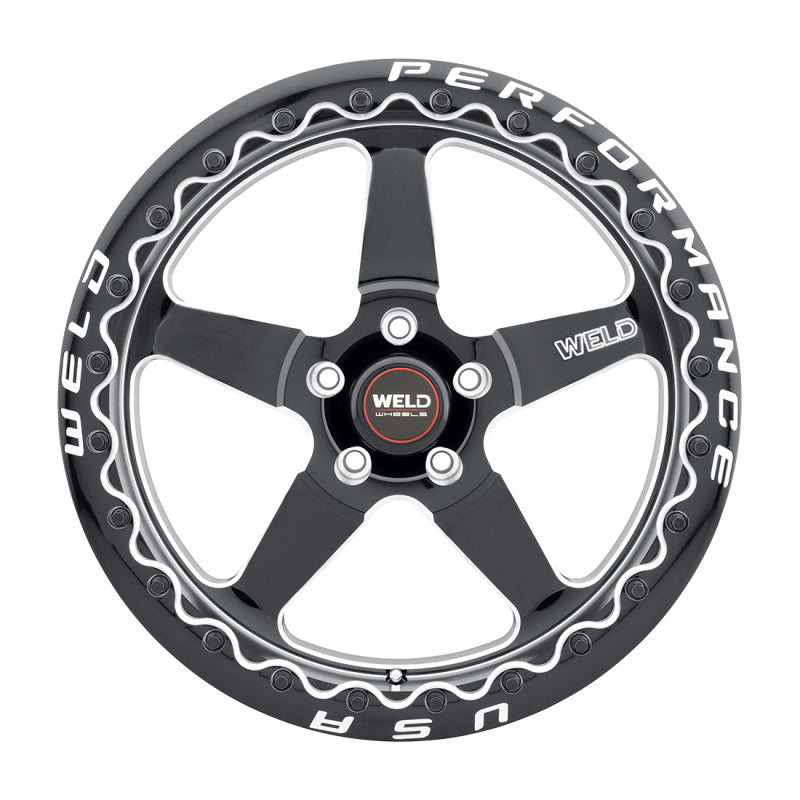 Weld S156 Ventura 15x10 Drag Wheel - Gloss Black Finish with 6x139.7 Bolt Pattern, ET38 Offset, and 106.1mm Center Bore