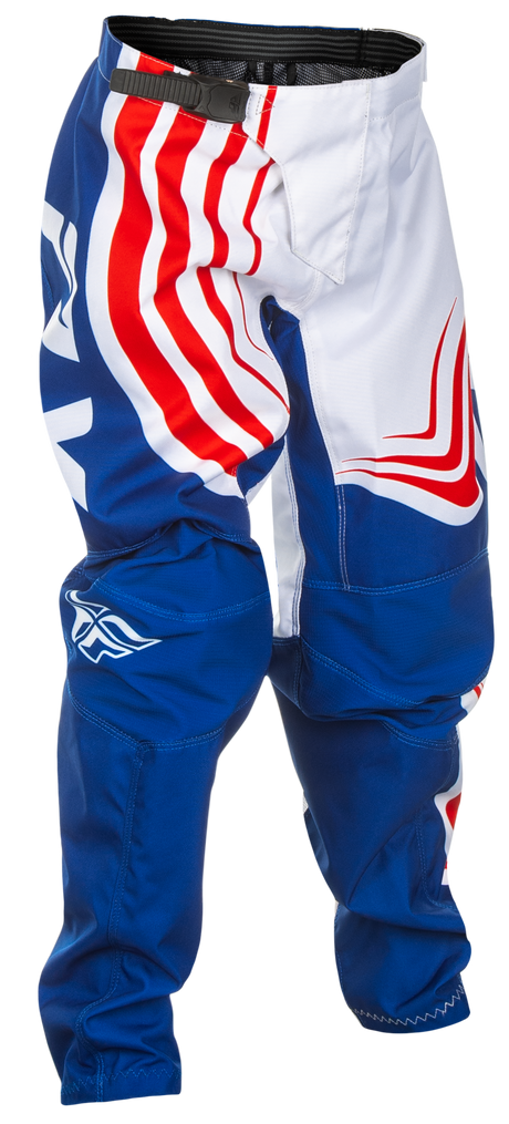 Fly Racing Youth F 16 Pants Red/White/Blue Size 24 – Durable motocross riding gear with mesh comfort liner and adjustable fit