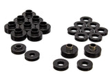 Energy Suspension CJ5-7 Body Mount Set - Black Performance Polyurethane for Jeep CJ7 (1976-1979)