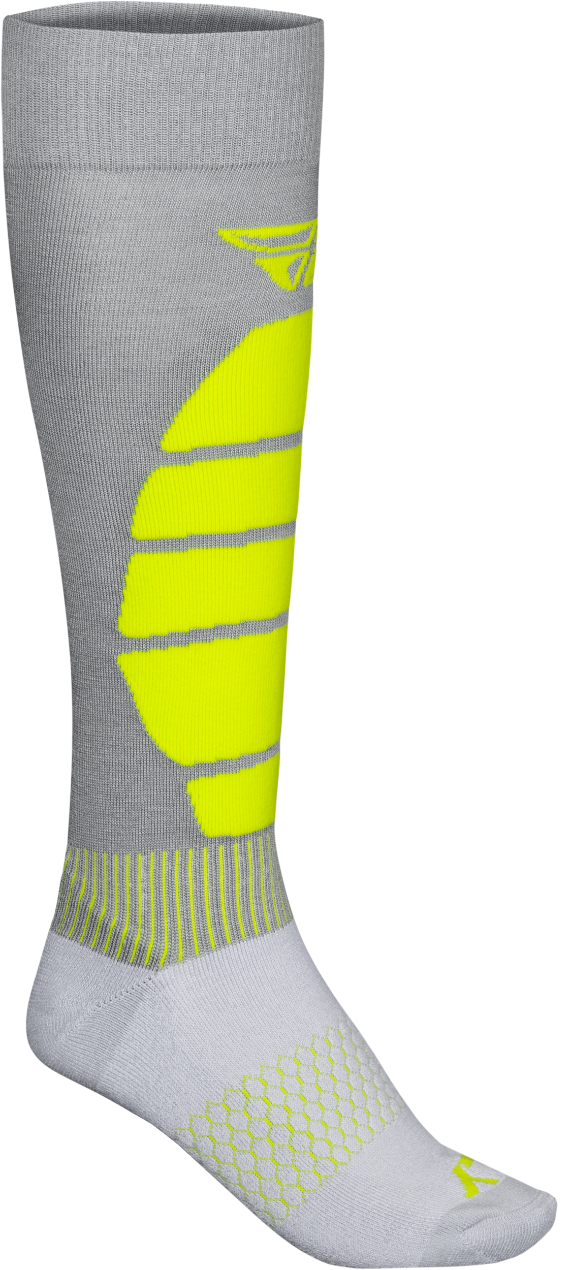Fly Racing Snow Performance Coolmax Sock Grey/Hi Vis Sm/Md – Motorcycle and Off-Road Riding Comfort for Men