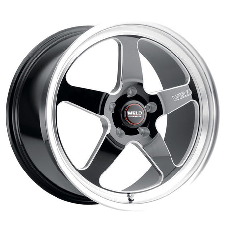 Weld S155 20x10.5 Ventura Drag Wheel - Gloss Black Milled Finish, 5x127 Bolt Pattern, ET38 Offset