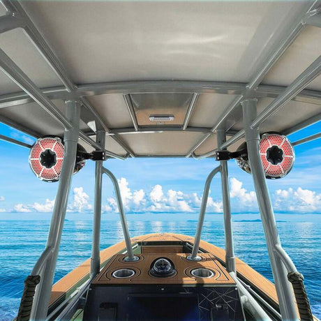 DS18 NXL-X8TP Marine and Powersports Tower Speakers – 8 Inch, 125 Watts RMS, RGB LED Lighting, Universal Fit for Boats, ATVs, UTVs